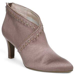LifeStride Womens Faux Suede Zipper Ankle Boots